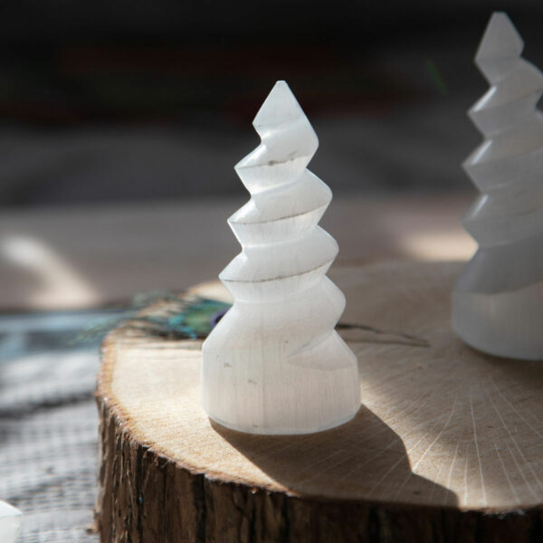 Einhorn Spirale aus Selenit