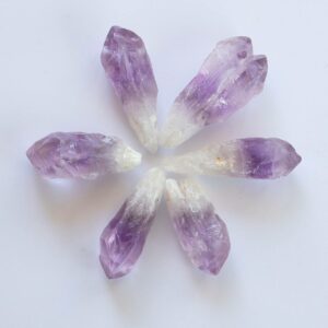 Amethyst Rohstein gebohrt