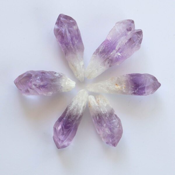 Amethyst Rohstein gebohrt