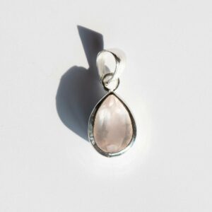 Rosenquarz Schmuck Silberanhänger Sterling Silber 925