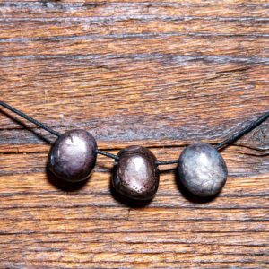 Saphir Trommelstein gebohrt 15mm