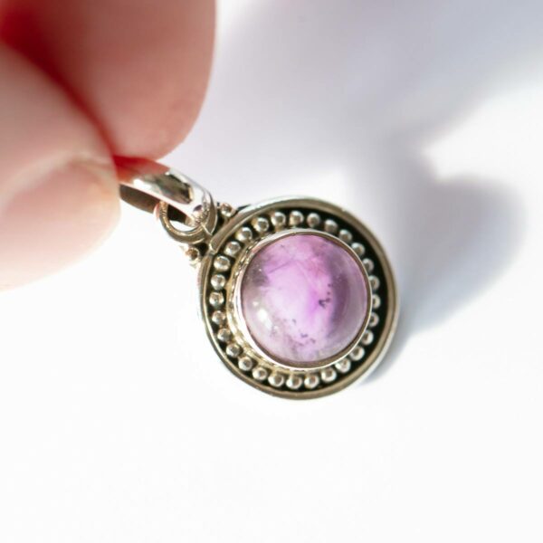 Amethyst Boho Silberanhänger