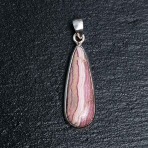 Rhodochrosit Silber Anhänger. Maße exkl. Öse: 35 x 13 mm