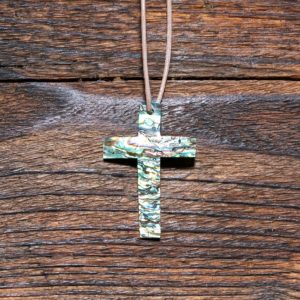 Perlmut Kreuz Gebohrt 35-40 mm