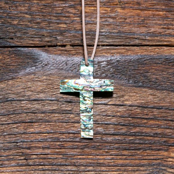 Perlmut Kreuz Gebohrt 35-40 mm