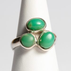 Silberring mit Chrysopras