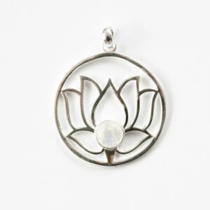 Lotus Blume Silber Anhänger