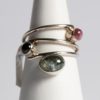 Silberring mit Aquamarin, Rubellit