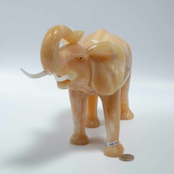 Orangen Calcit Elefant