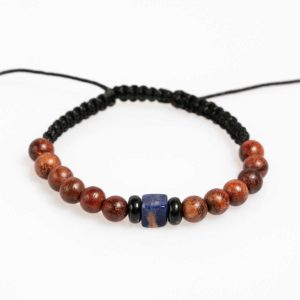 Sodalith, Jatoba Shamballa Armband