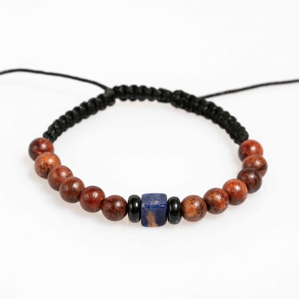 Sodalith, Jatoba Shamballa Armband