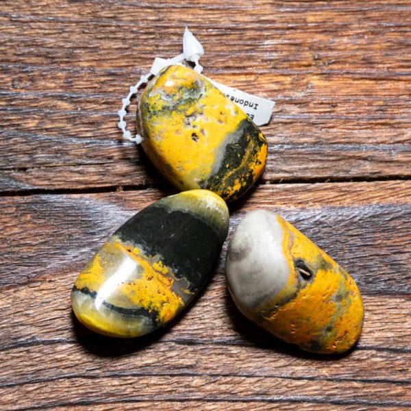 Bumblebee Jasper (Auripigment-Kalk / Eclipse) Indonesien Trommelstein Anhänger 25-30 mm