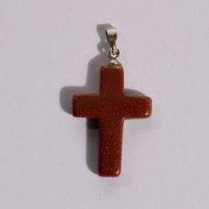 Goldfluss Kreuz Silber Anhänger