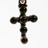 Obsidian Kreuz Silber Anhänger