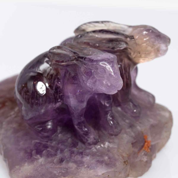 Ametrin Hasen Grösse : 8,6x9,8x6,1 cm Maße: 508 gram