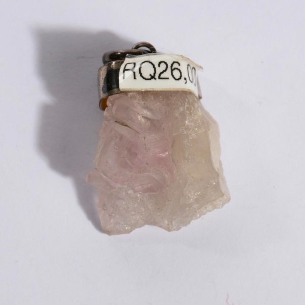 Rosenquarz Silber Anhänger