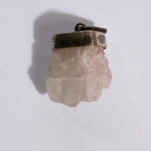 Rosenquarz Silber Anhänger