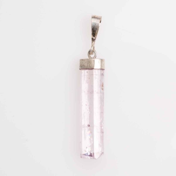 Kunzit Silber Anhänger. Maße exkl. Öse: 35 x 9 mm