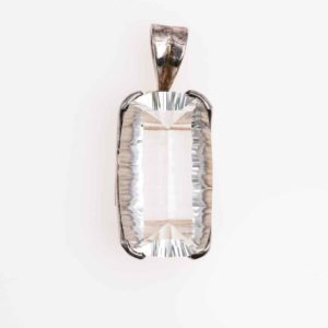 Bergkristall Silber Anhänger. Maße exkl. Öse: 26 x 14 mm