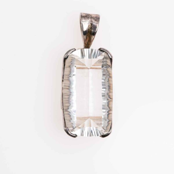 Bergkristall Silber Anhänger. Maße exkl. Öse: 26 x 14 mm
