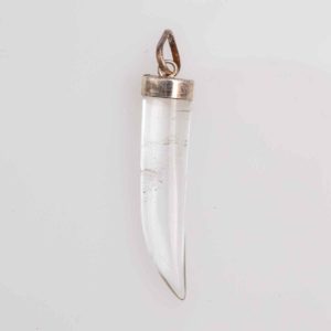 Bergkristall Silber Anhänger. Maße exkl. Öse: 36-40 x 7 mm