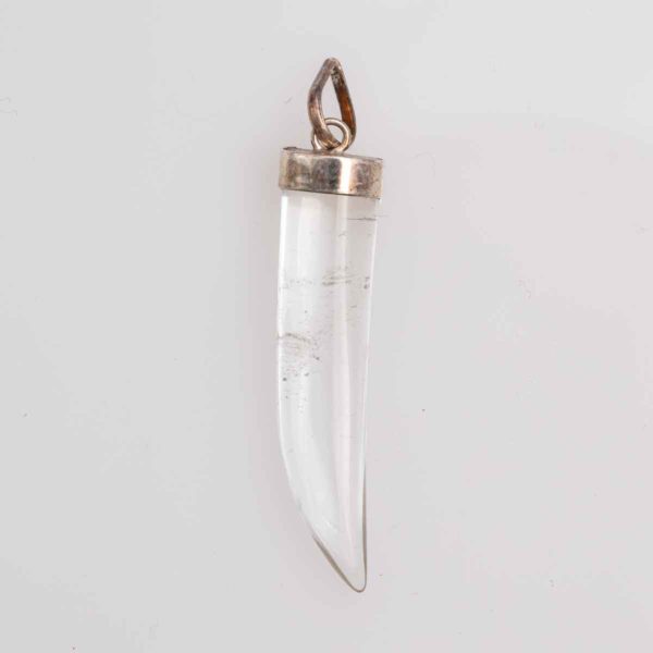 Bergkristall Silber Anhänger. Maße exkl. Öse: 36-40 x 7 mm