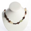 Granat, Prehnit, Bronzit, Bergkristall Kette