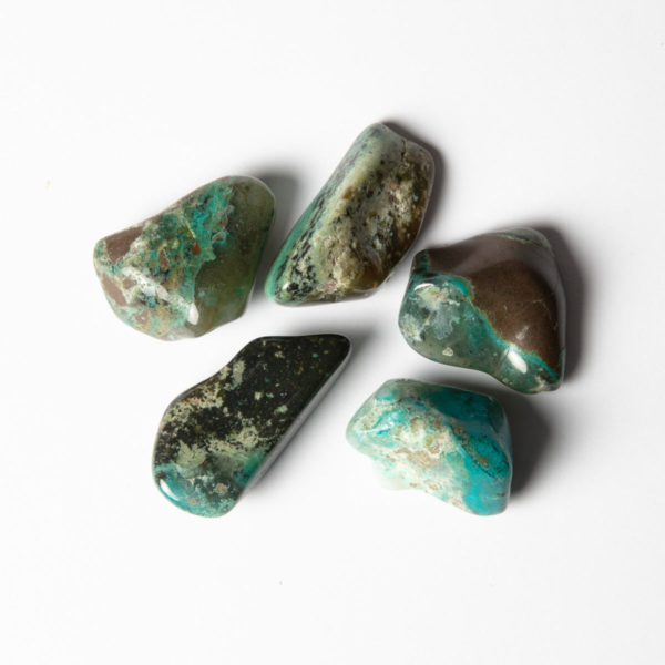 Chrysokoll Trommelstein Größe: 27 x 32 mm, Gewicht: 12-13 gramm