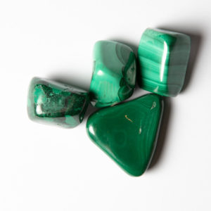 Malachite Zaire Trommelstein ca. 30 x 30 mm- rundere Form, Gewicht : ca. 38-40 gramm